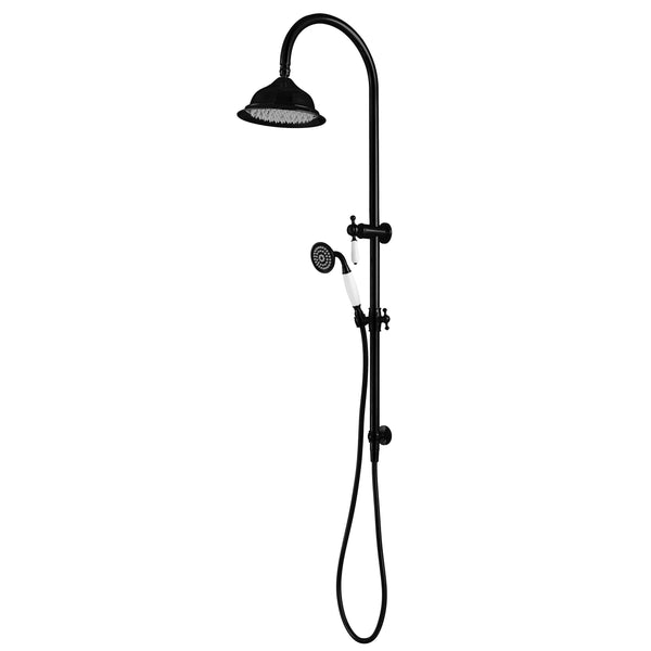 Modern National Bordeaux Twin Shower System - Matte Black