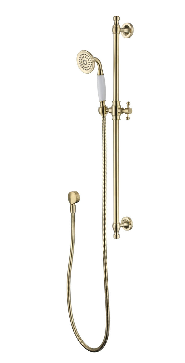 Modern National Bordeaux Traditional Hand Shower on Rail Set - Brushed Gold (Brushed Bronze)