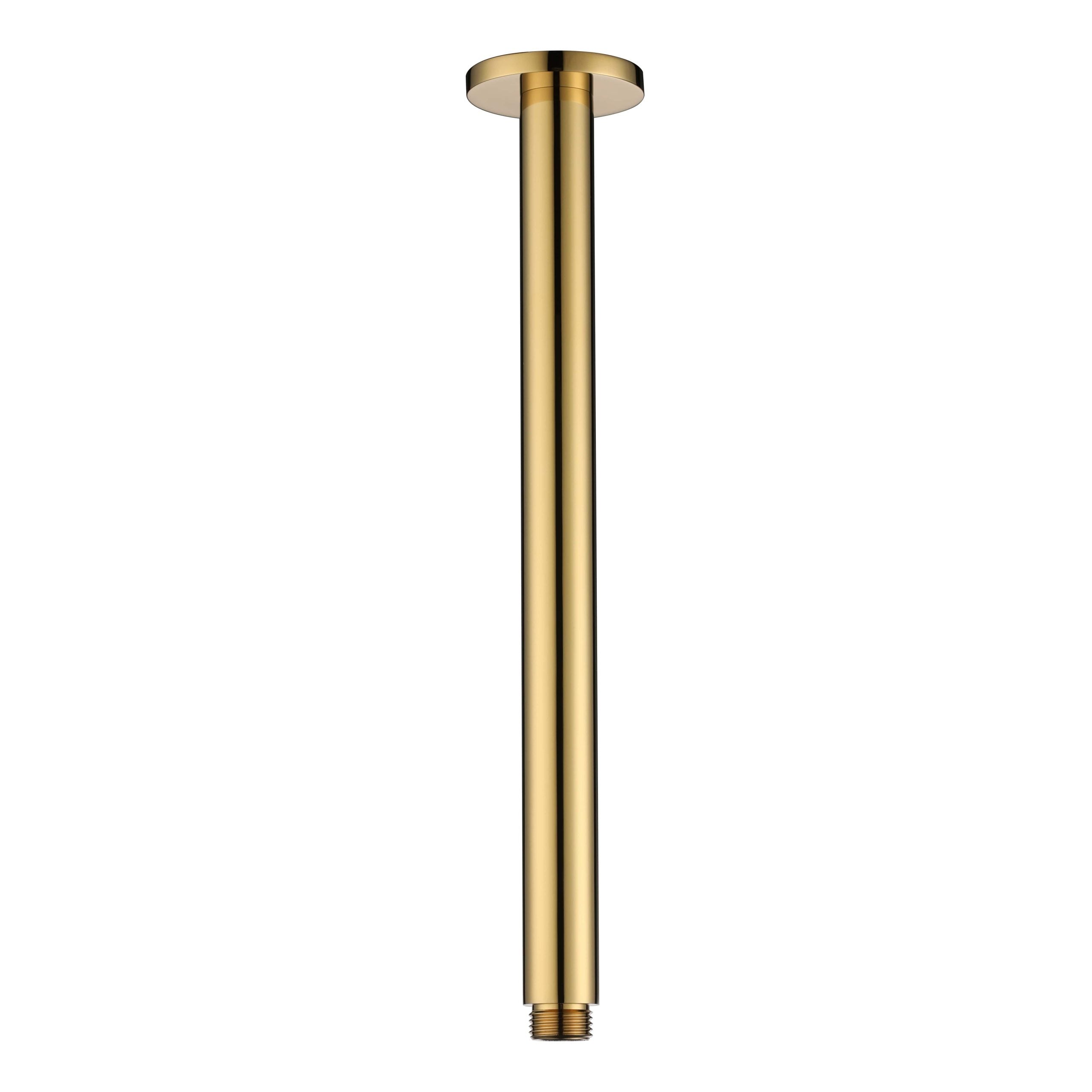 Modern National Round Ceiling Shower Arm - Polished Gold (Polished Brass) — CAR016PB