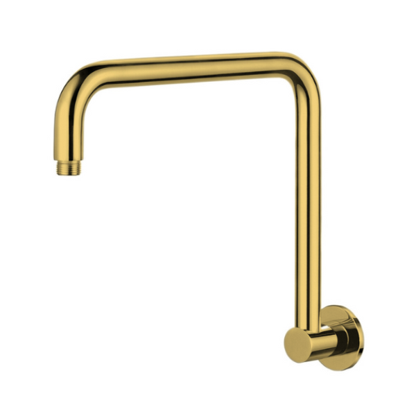 Modern National Round Tall Shower Arm - Polished Gold (Polished Brass)