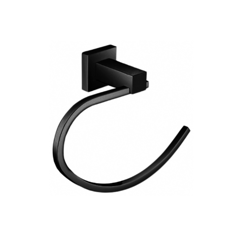 Modern National Lux Towel Ring - Matte Black — LUX60BK