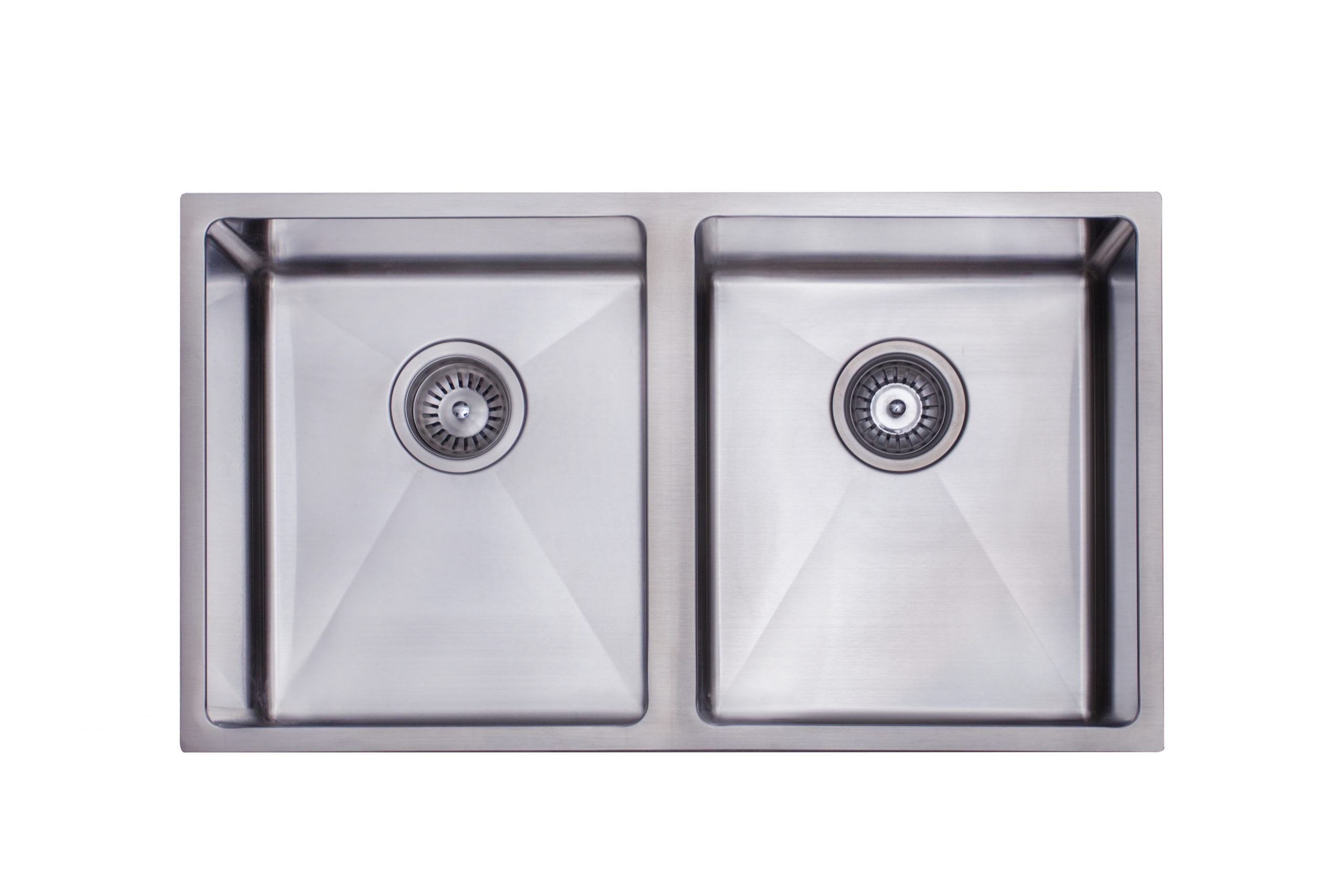 Modern National Double Bowl Stainless Steel Sink 26L+26L - Stainless Steel — M-S203B