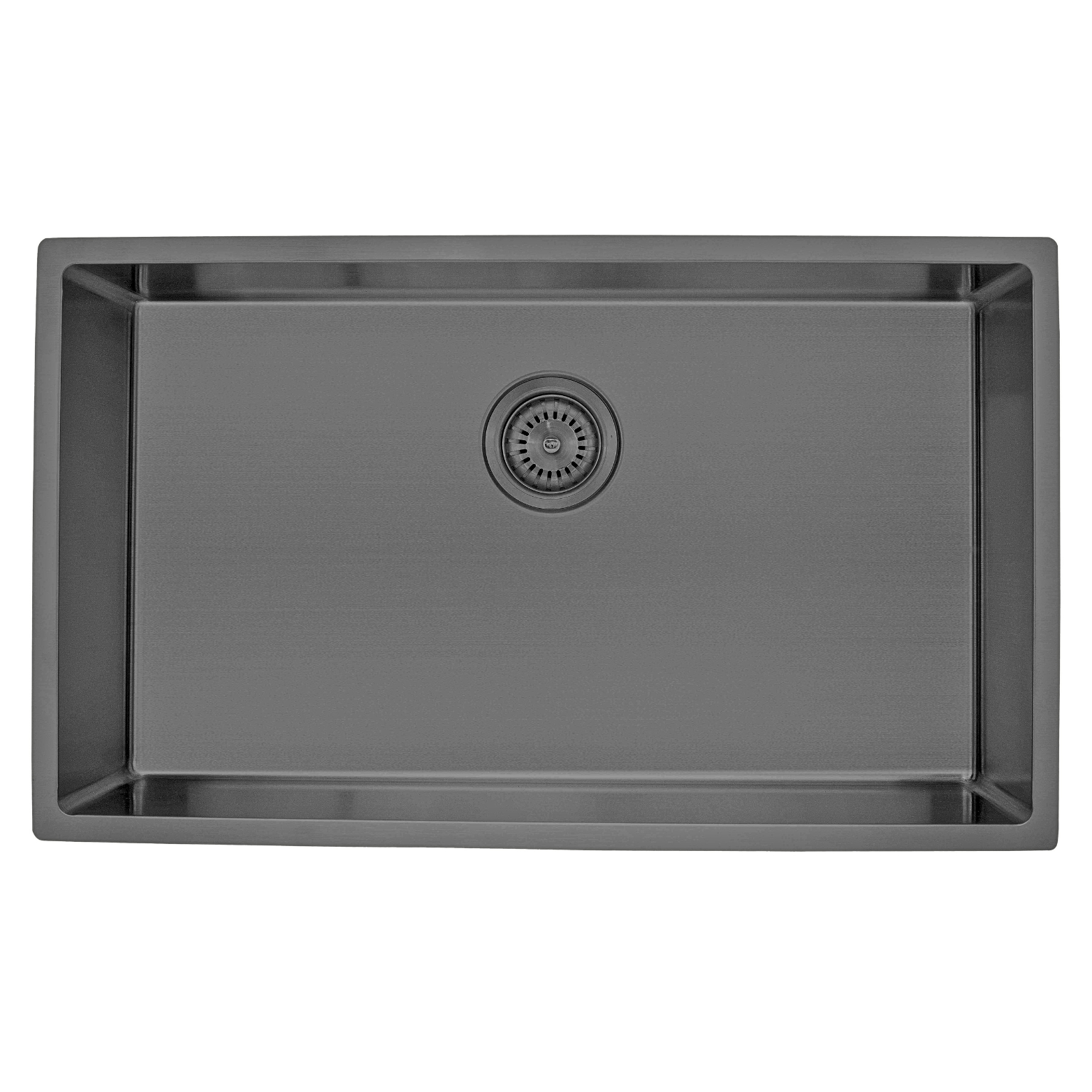 Modern National Coloured Single Bowl Sink 66L - Gunmetal — M-S212GM