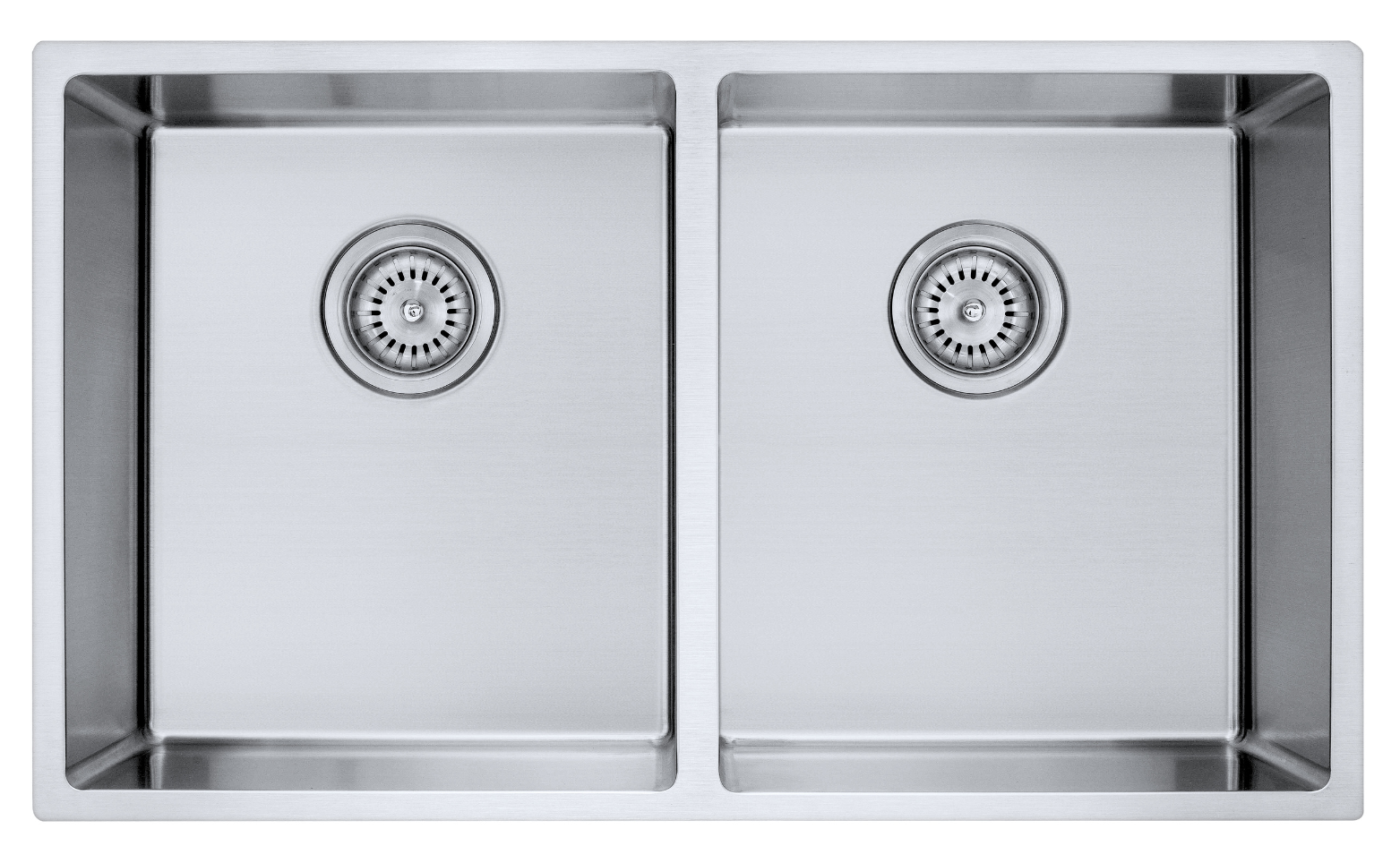 Modern National Double Bowl Stainless Steel Sink 75L - Stainless Steel — M-S213B