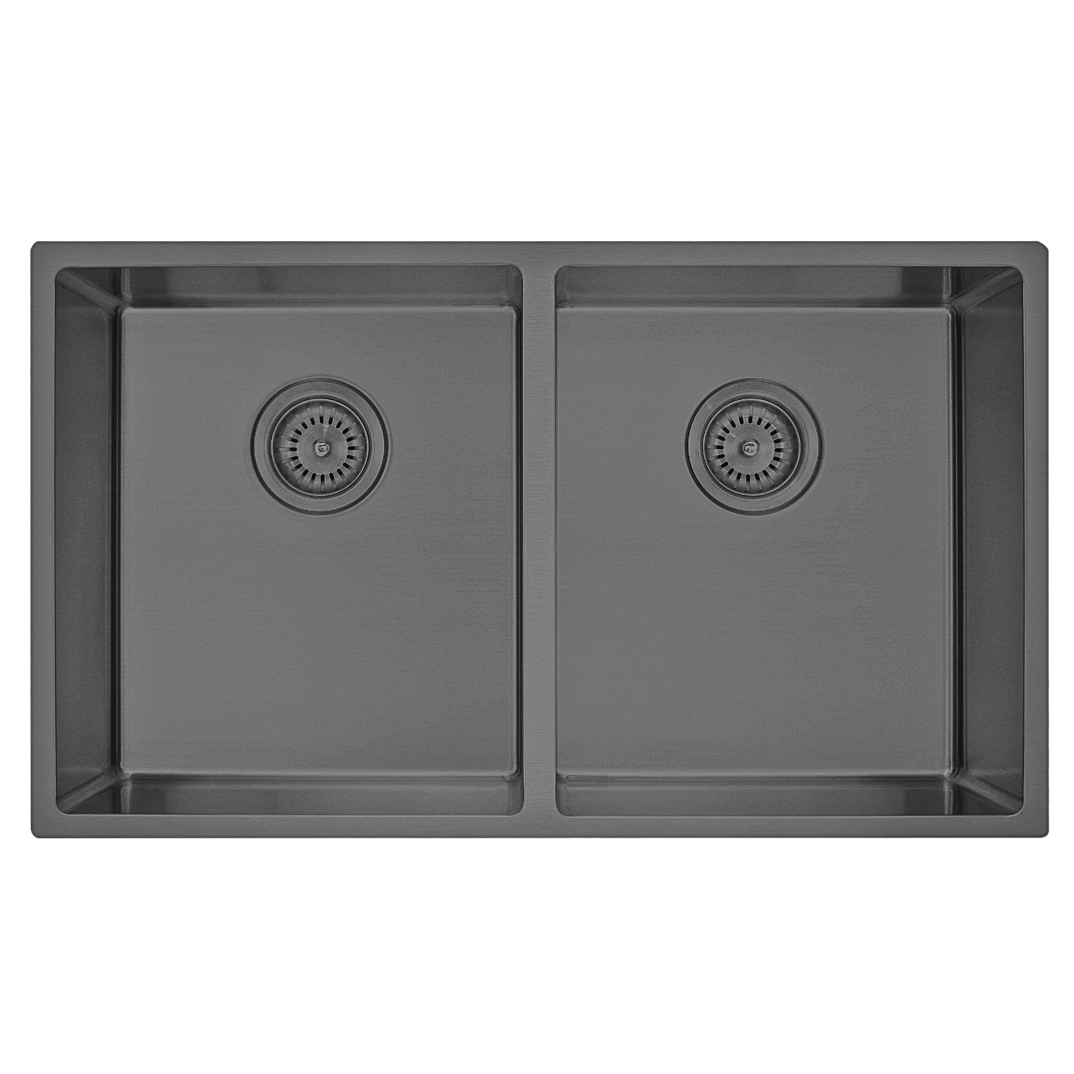 Modern National Coloured Double Bowl Sink 75L - Gunmetal — M-S213GM