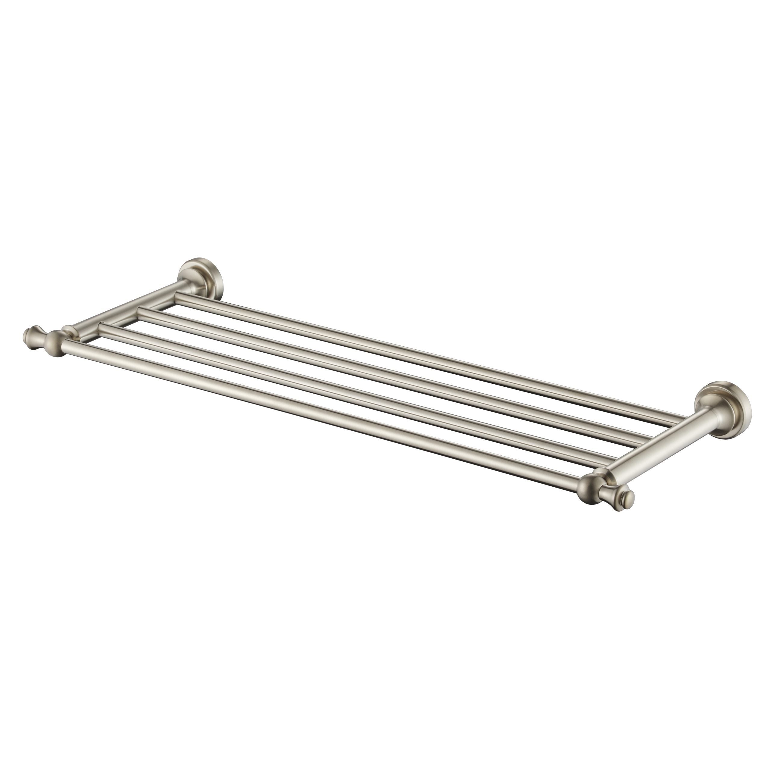 Modern National Medoc Bathroom Shelf - Warm Brushed Nickel — MED21BN