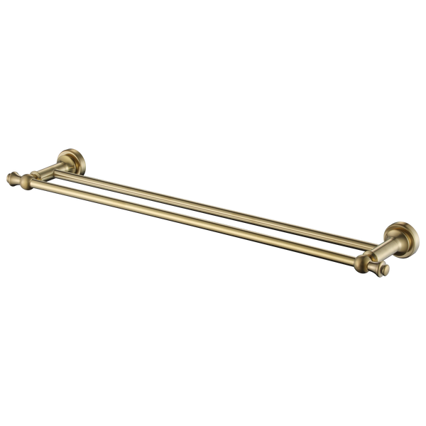 Modern National Medoc Double Towel Rail - PVD Brushed Gold (Brushed Bronze)