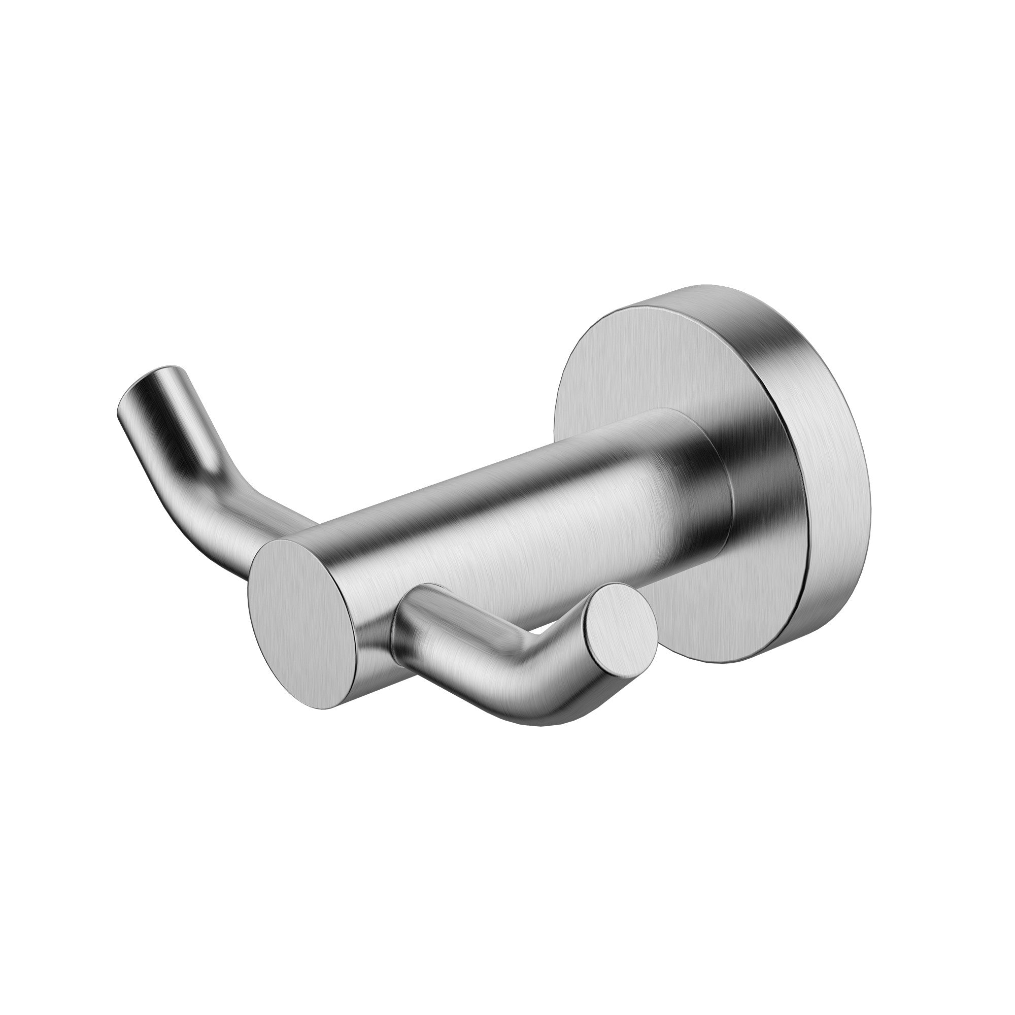 Modern National Mirage Double Robe Hook - Brushed Chrome — MIR53-2BC