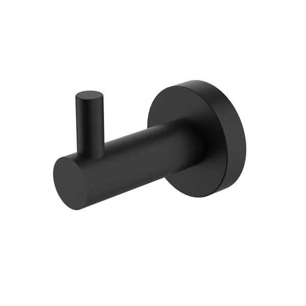Modern National Mirage Single Robe Hook - Matte Black