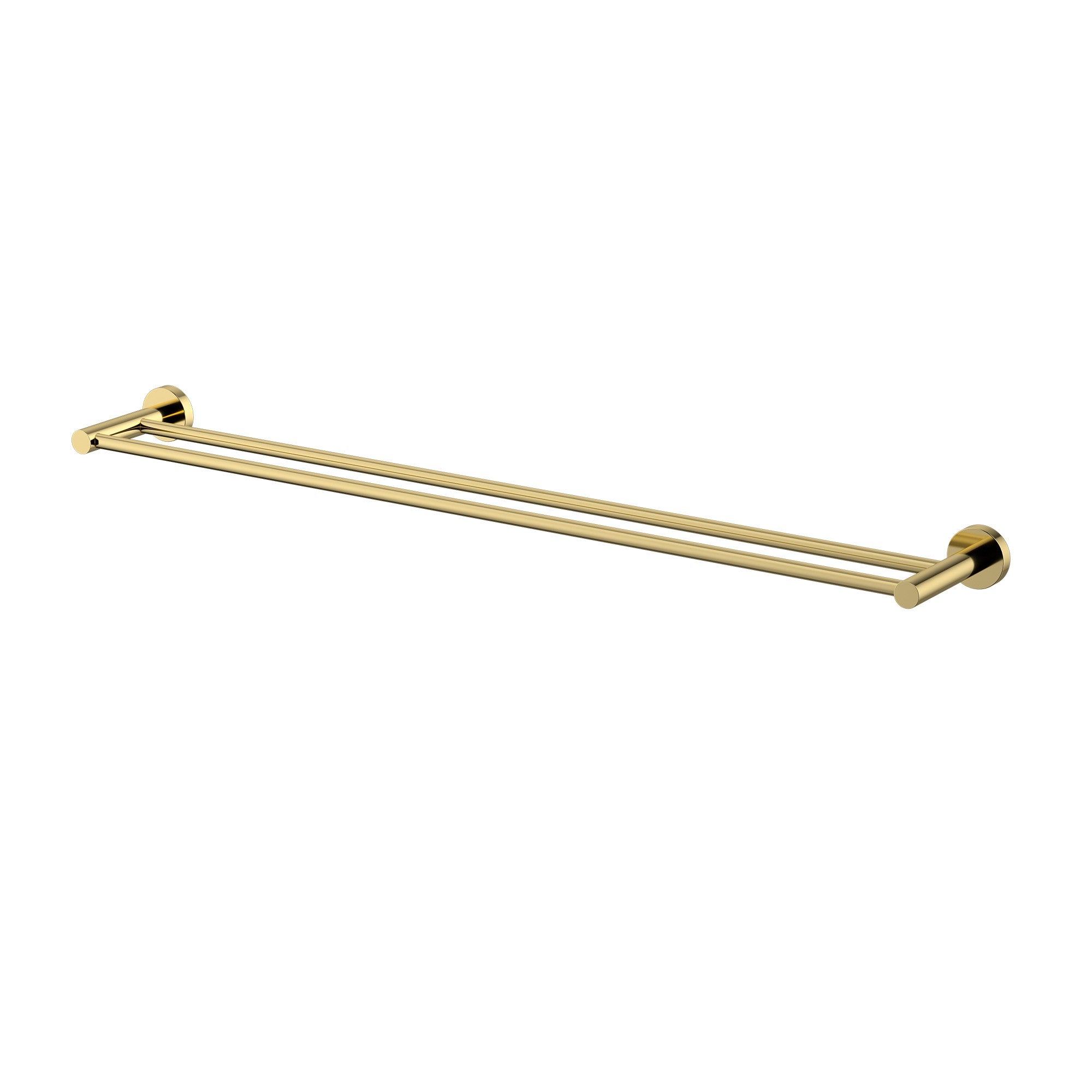Modern National Mirage 750mm Double Towel Rail - Polished Gold (Polished Brass) — MIR72PB