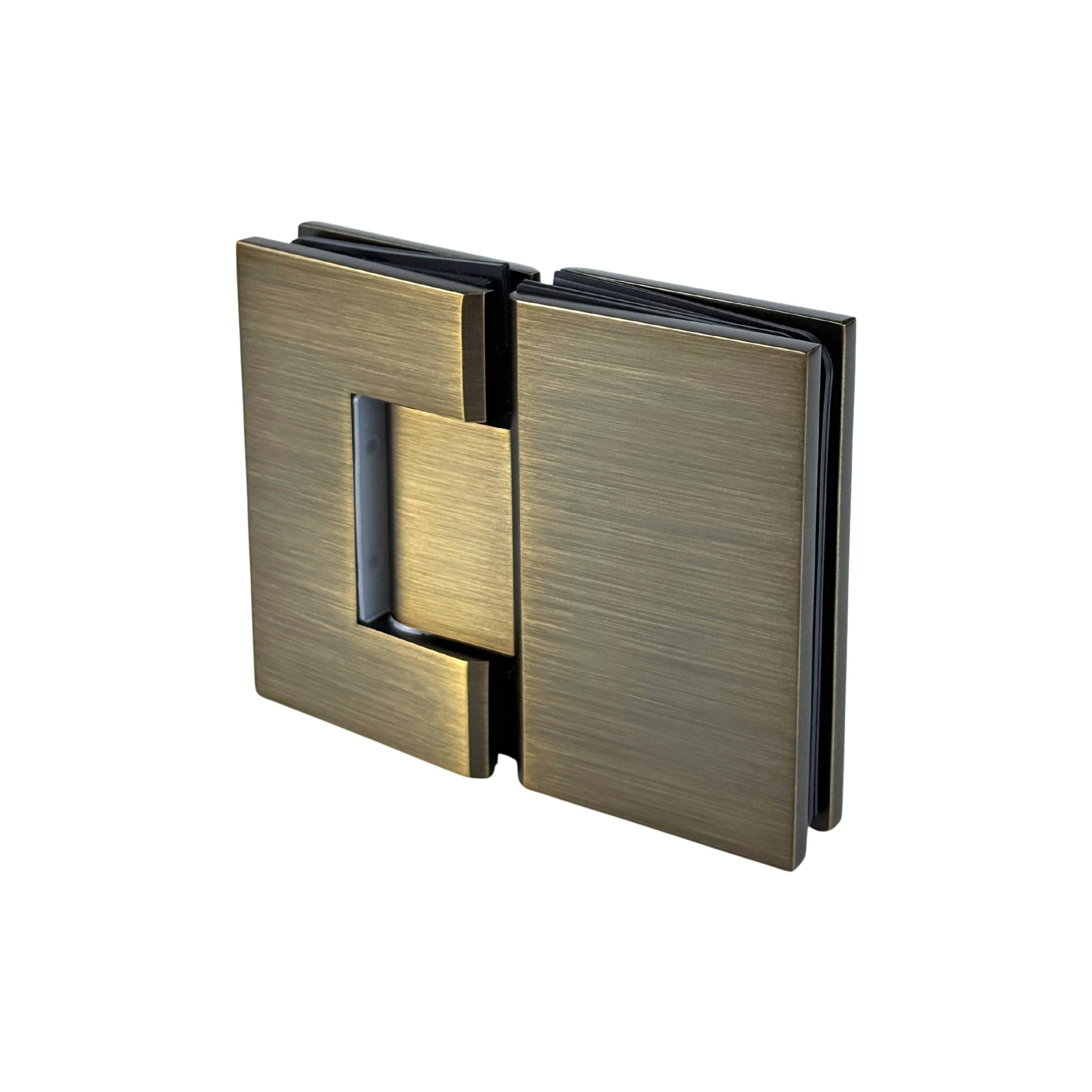 Modern National Shower Door Hinge 180 Degrees - Antique Brass — MNHINGE180AB
