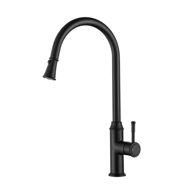 Modern National Montpellier Traditional Pull-Out Kitchen Mixer - Matte Black