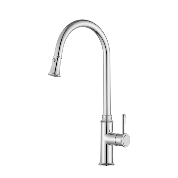Modern National Montpellier Traditional Pull-Out Kitchen Mixer - Chrome