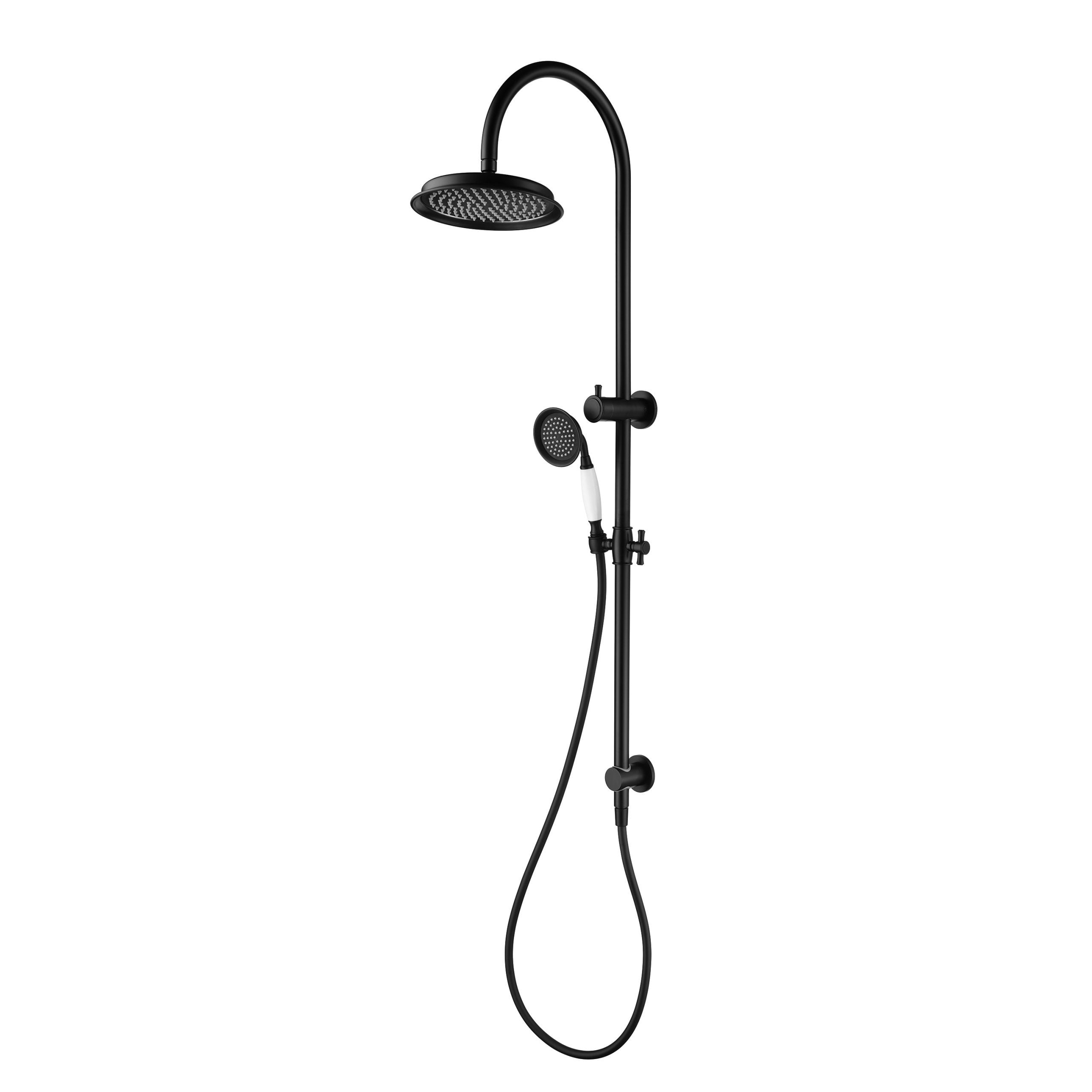 Modern National Montpellier 2-in-1 Shower Column Set - Matte Black — MON013BK