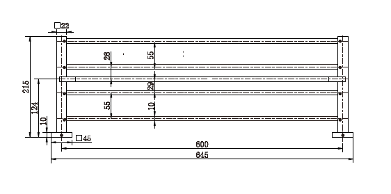 Modern National Lux Bathroom Shelf — measurement drawing (LUX21-Line-Drawing.png)