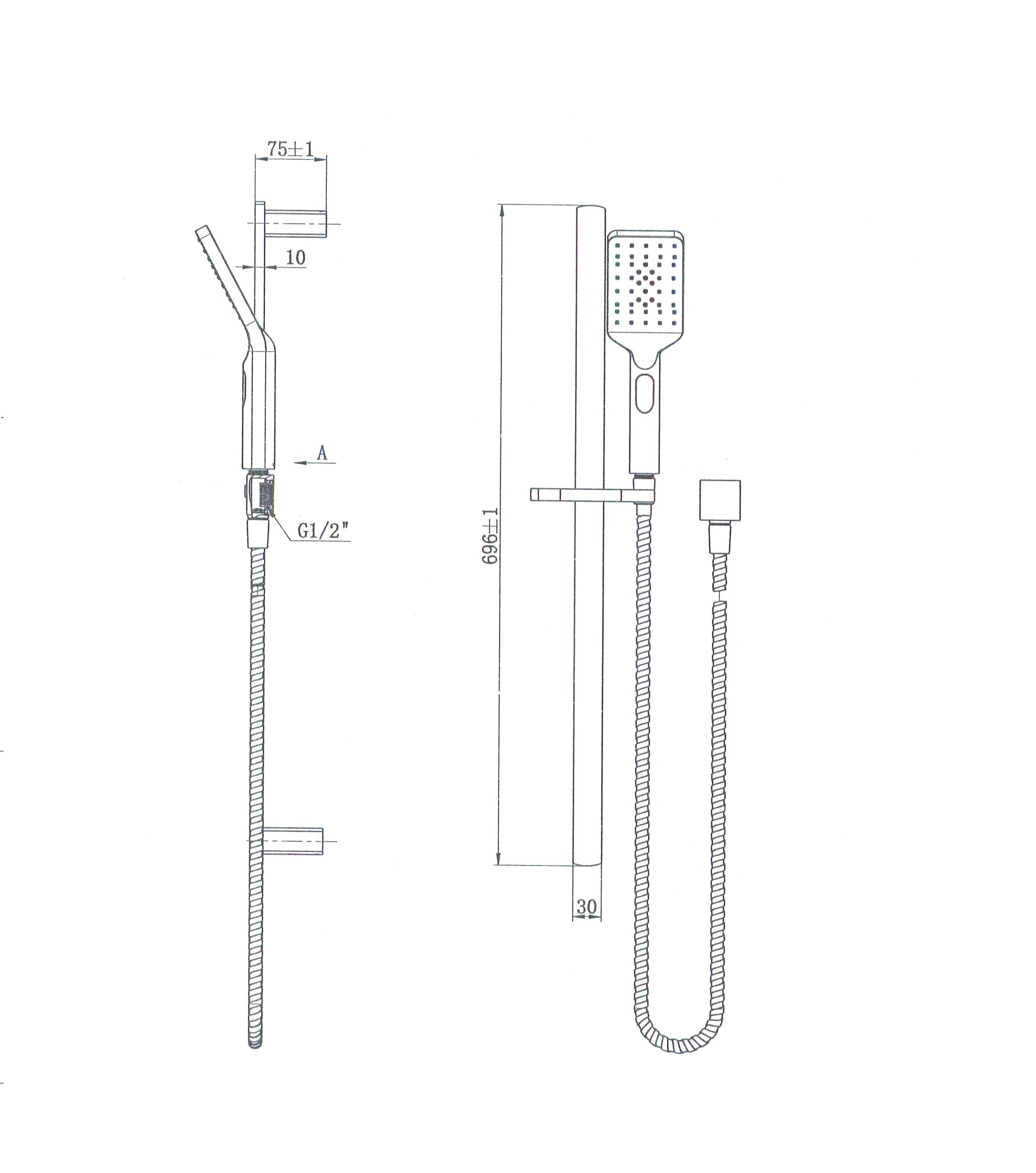 Modern National Kiama Shower On Rail — measurement drawing (A-KIA0014-line-drawing-scaled-2.jpg)