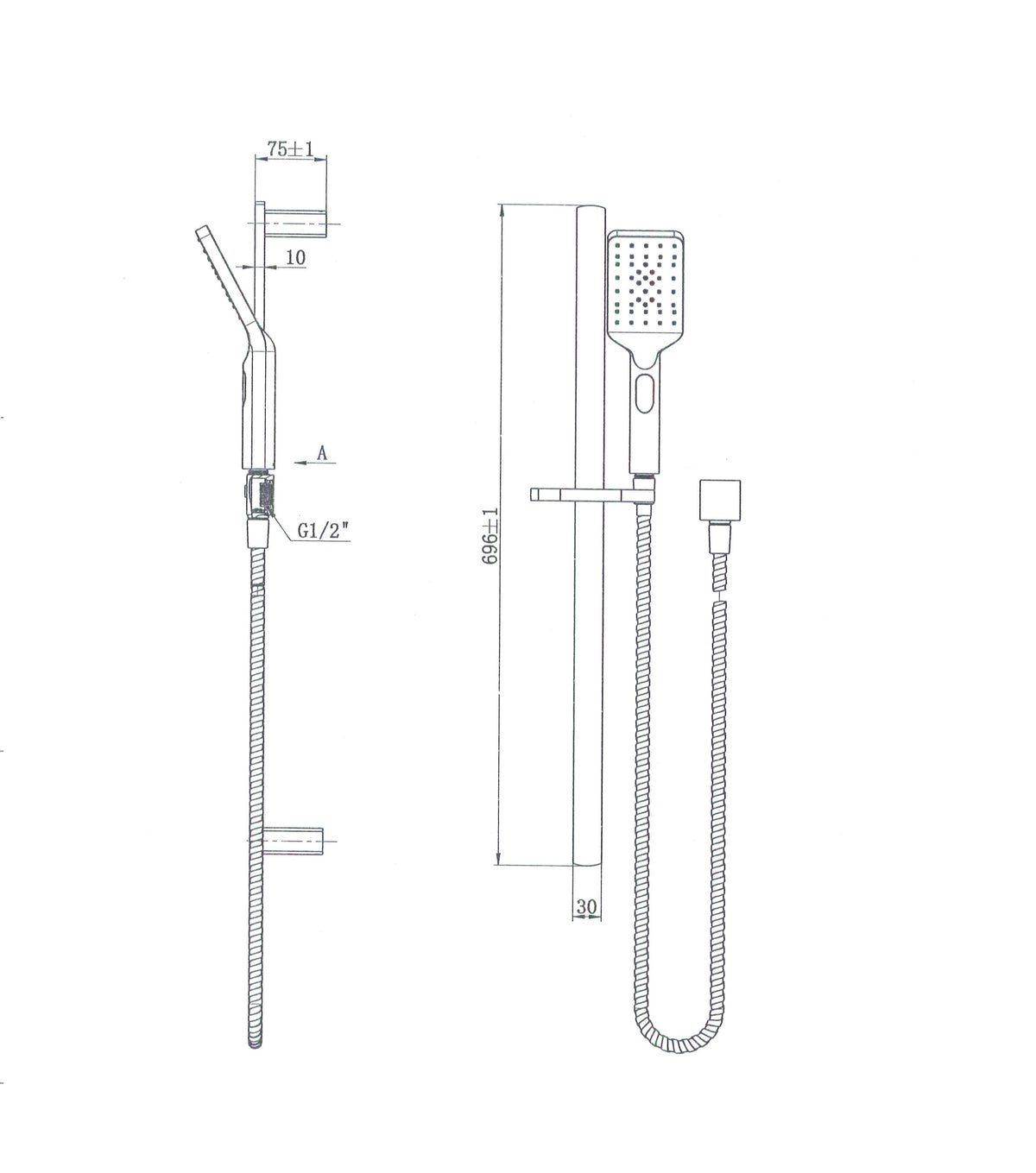 Modern National Kiama Shower On Rail — measurement drawing (A-KIA0014-line-drawing-scaled-2.jpg)