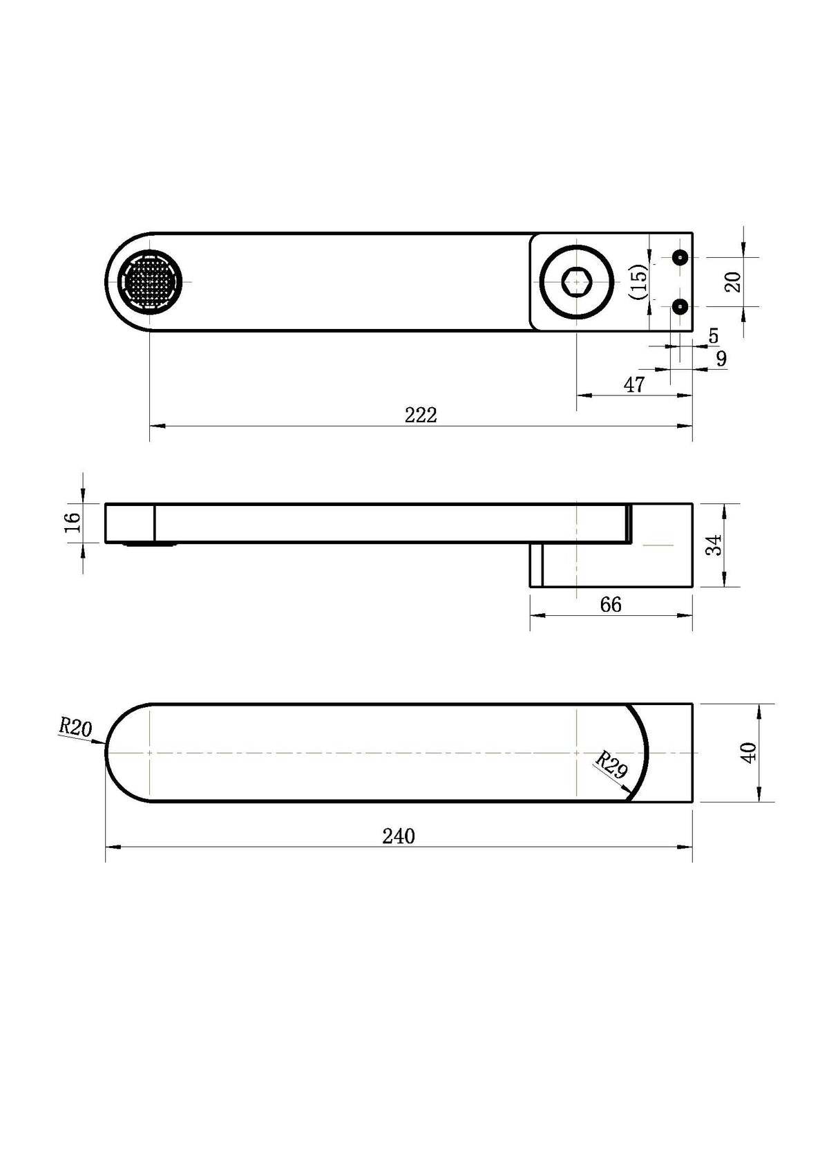 Modern National Nova Swivel Bath Spout — measurement drawing (EVA011-1-Line-Drawing-1.jpg)