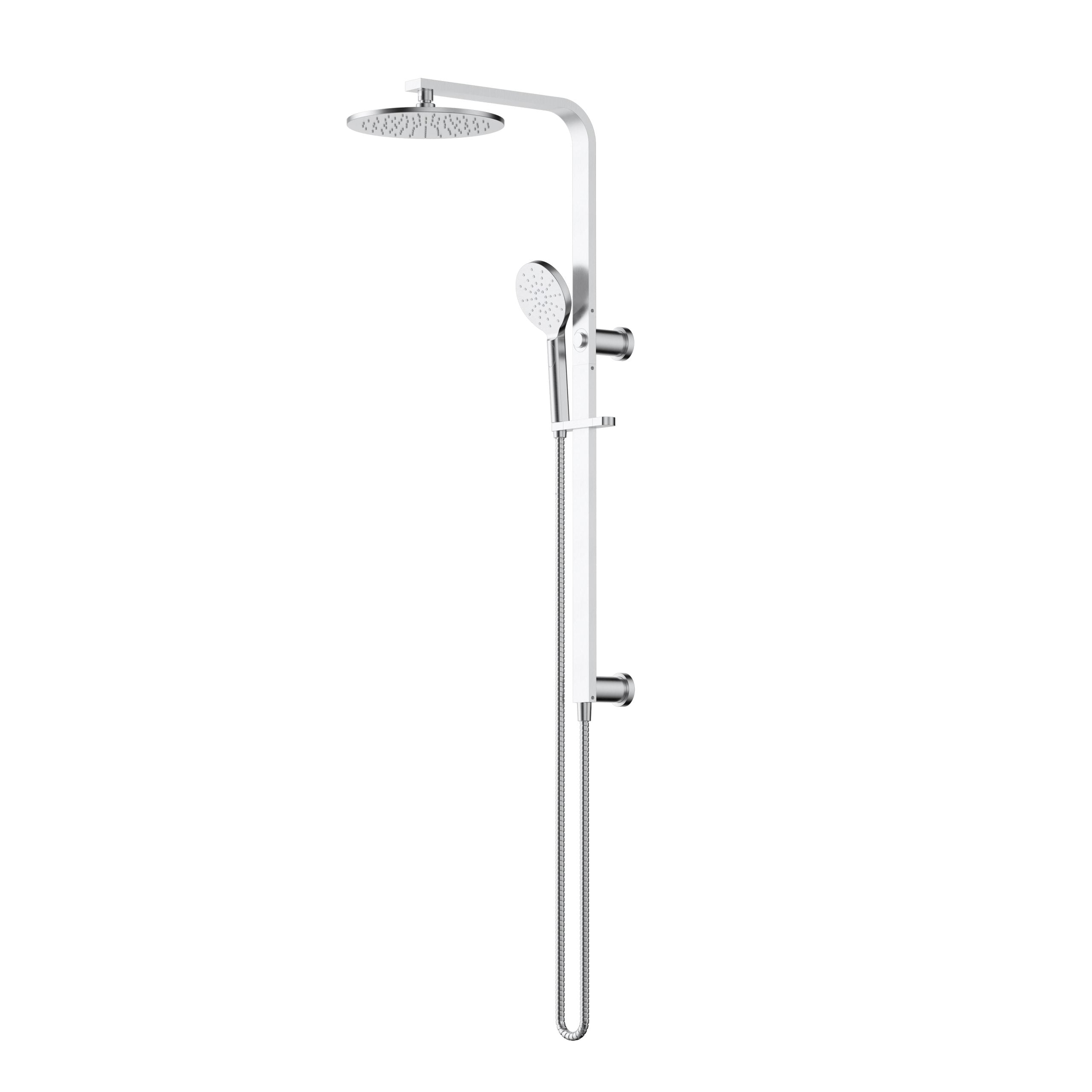 Modern National Nova 2-in-1 Shower Column Set - Brushed Chrome — NVA013BC