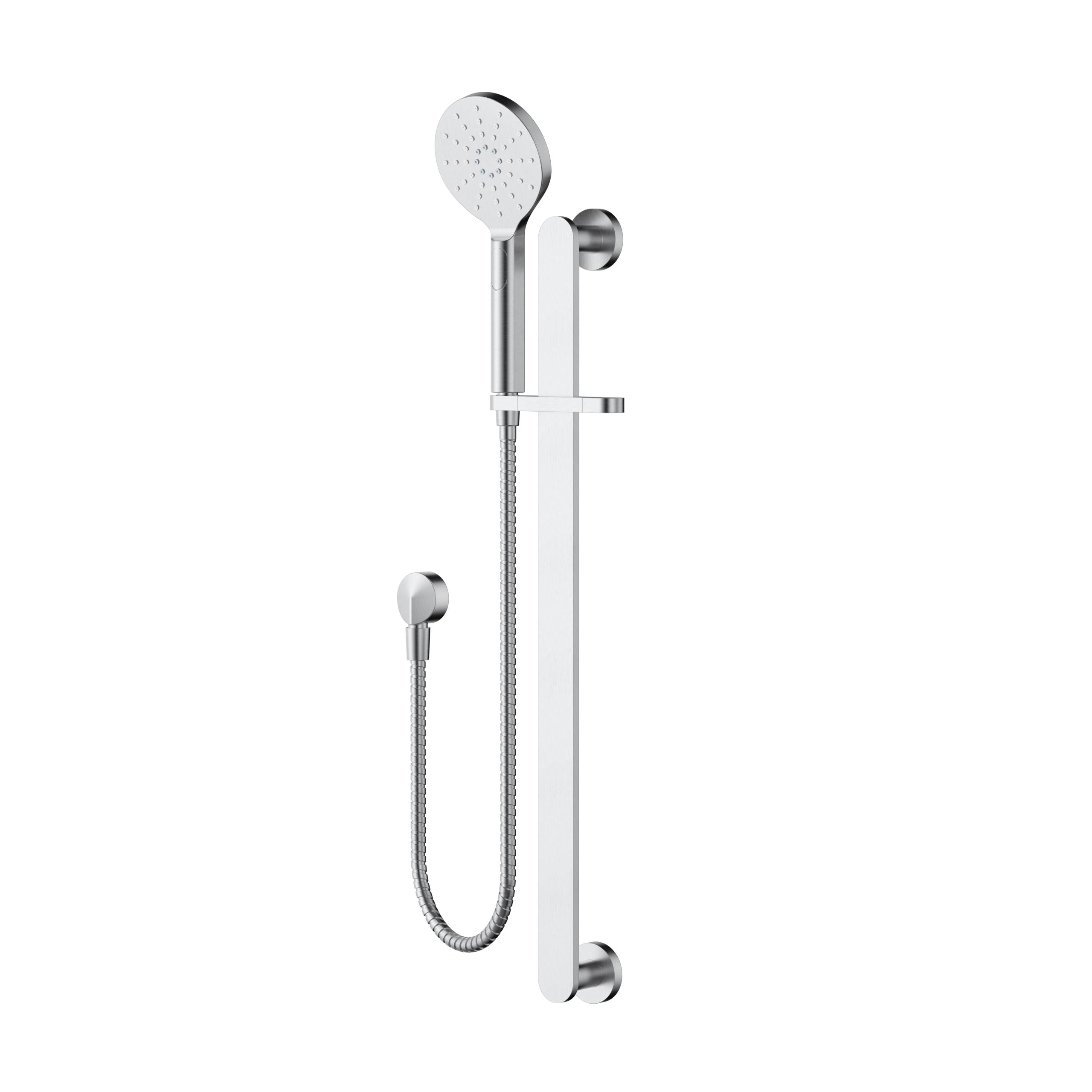 Modern National Nova Shower on Rail - Brushed Chrome — NVA014BC
