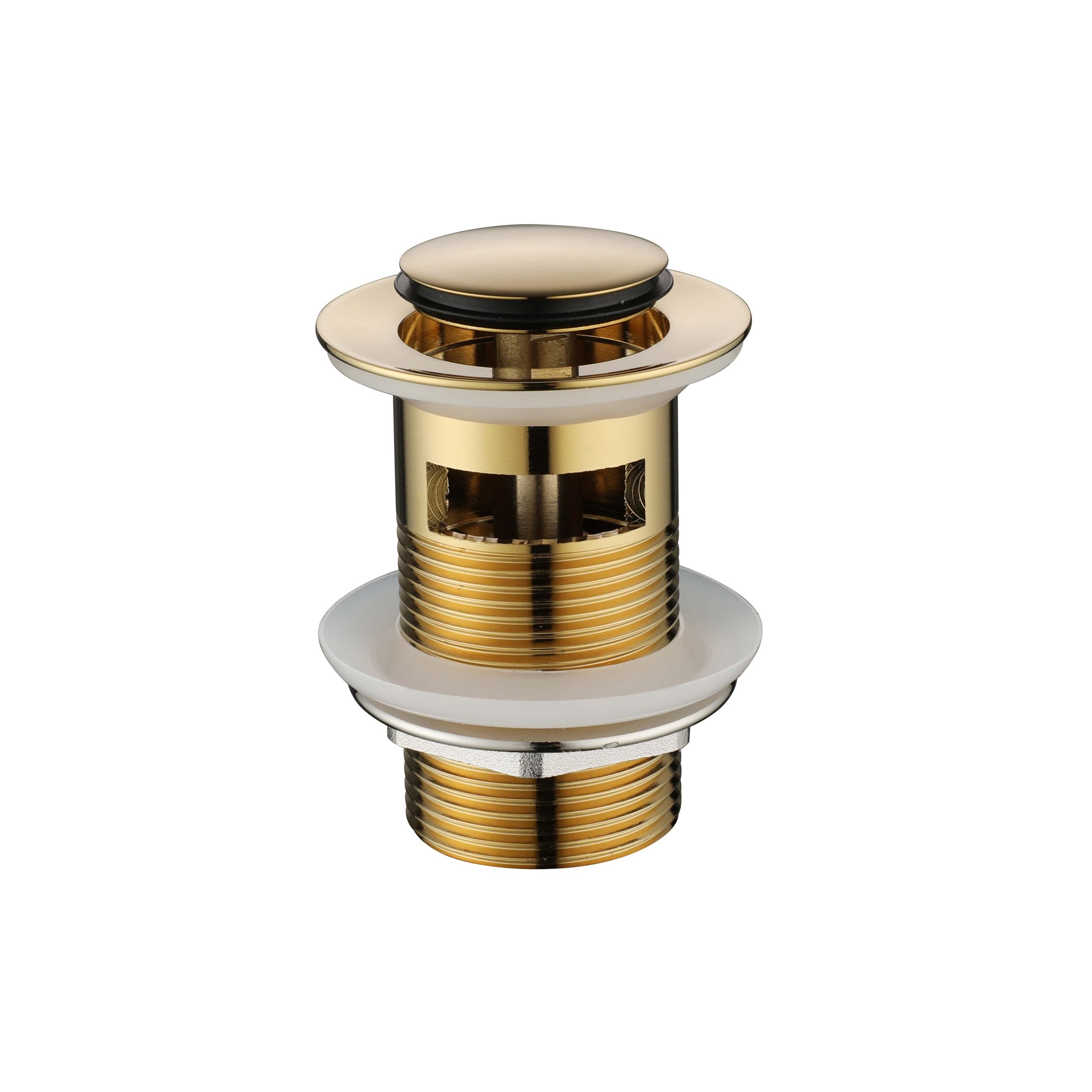 Modern National Pop-Up Waste 32mm with Overflow - Polished Gold (Polished Brass) — PW32PB