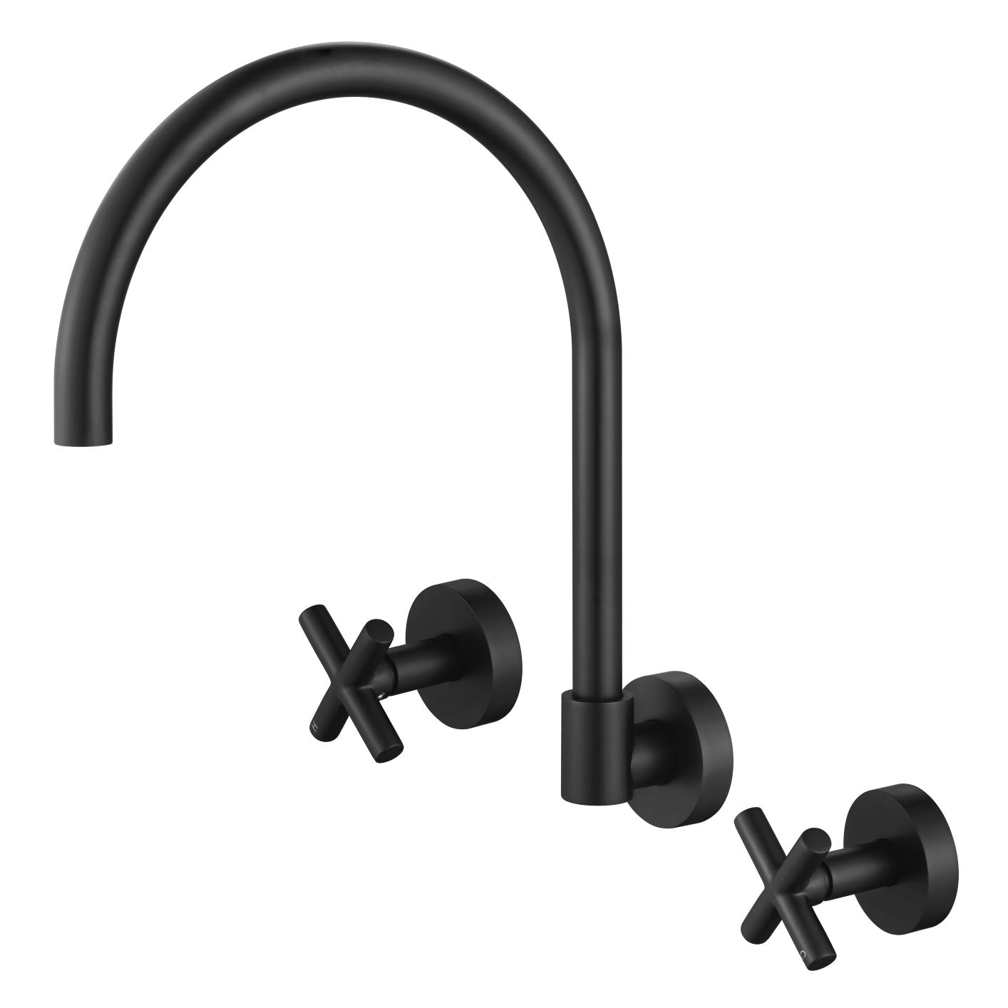 Modern National Ryker Wall Sink Set 1/4 Turn - Matte Black — RYK007BK