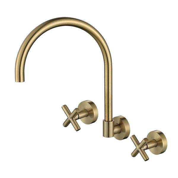 Modern National Ryker Wall Sink Set 1/4 Turn - Brushed Gold (Brushed Bronze)