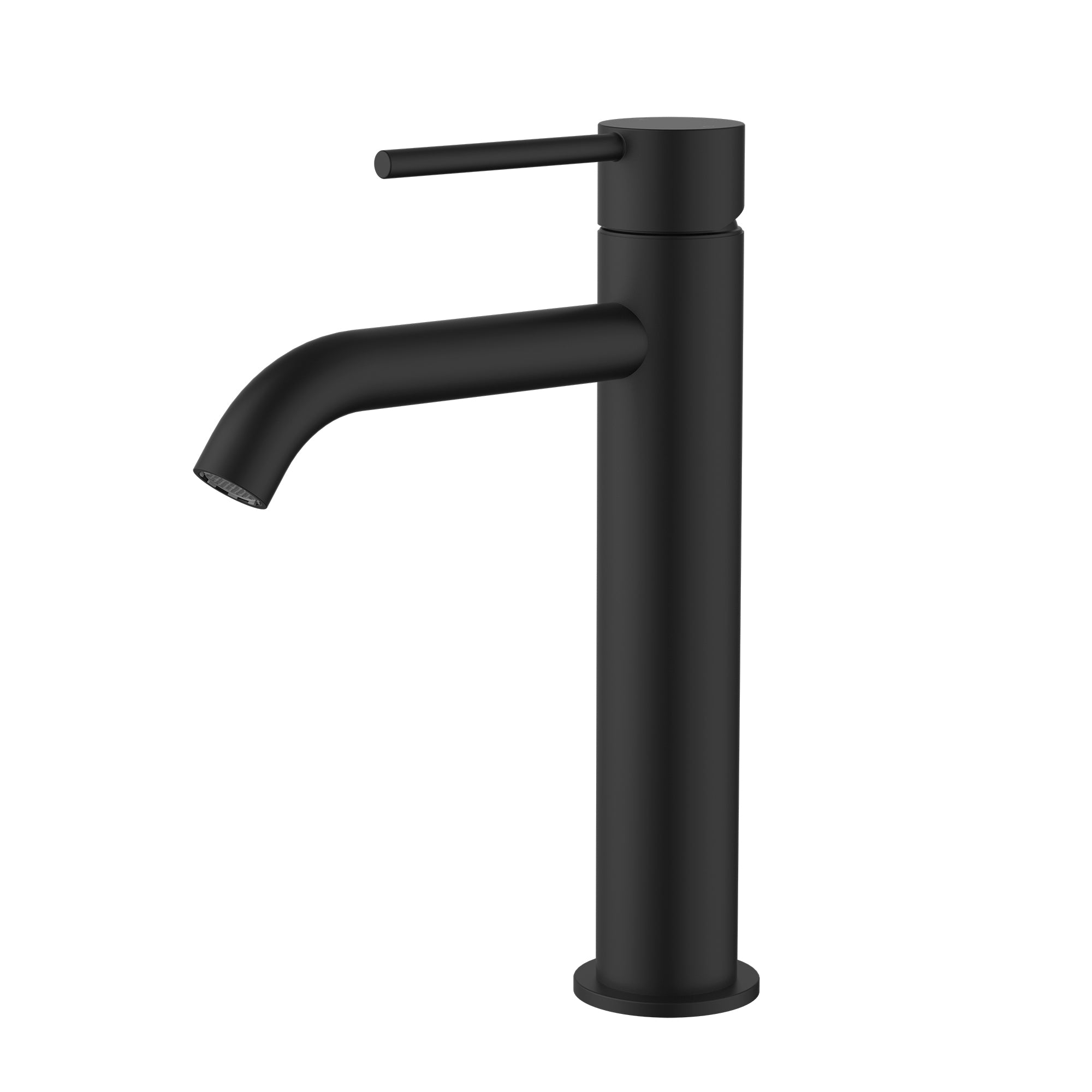 Modern National Star Mini Mid-Rise Basin Mixer Curved Spout - Matte Black — STRM001.5-1BK