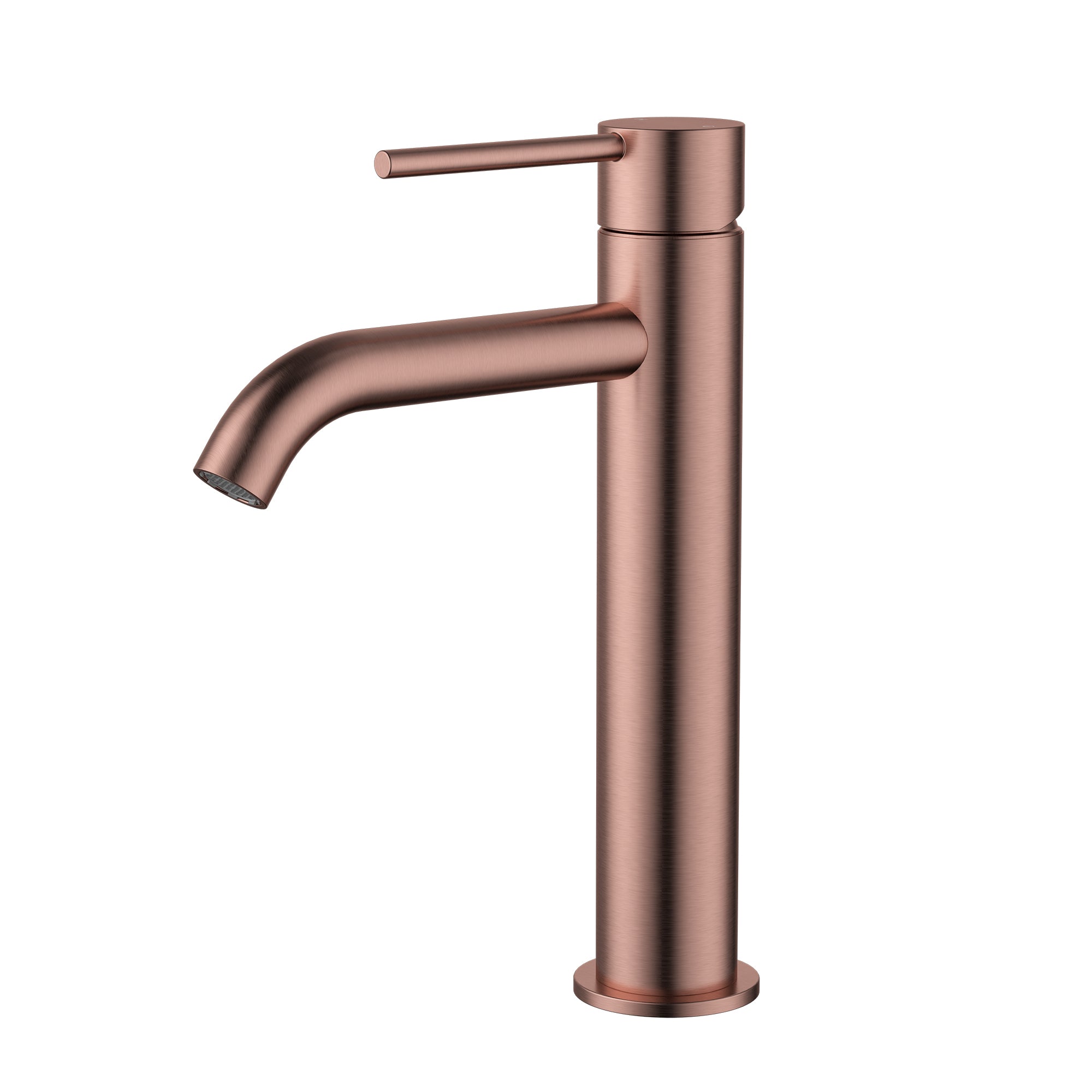Modern National Star Mini Mid-Rise Basin Mixer Curved Spout - Champagne — STRM001.5-1CM