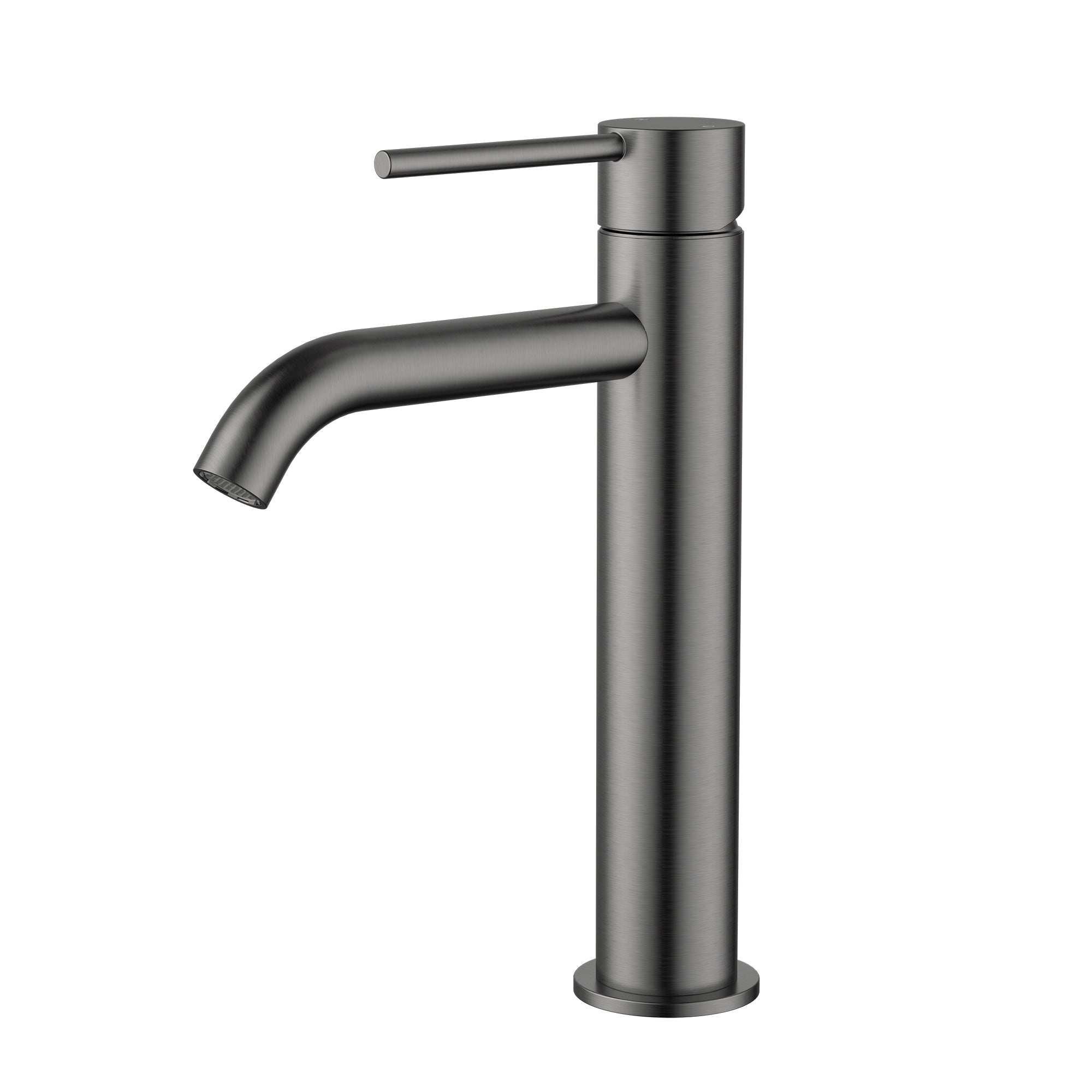 Modern National Star Mini Mid-Rise Basin Mixer Curved Spout - Gunmetal — STRM001.5-1GM