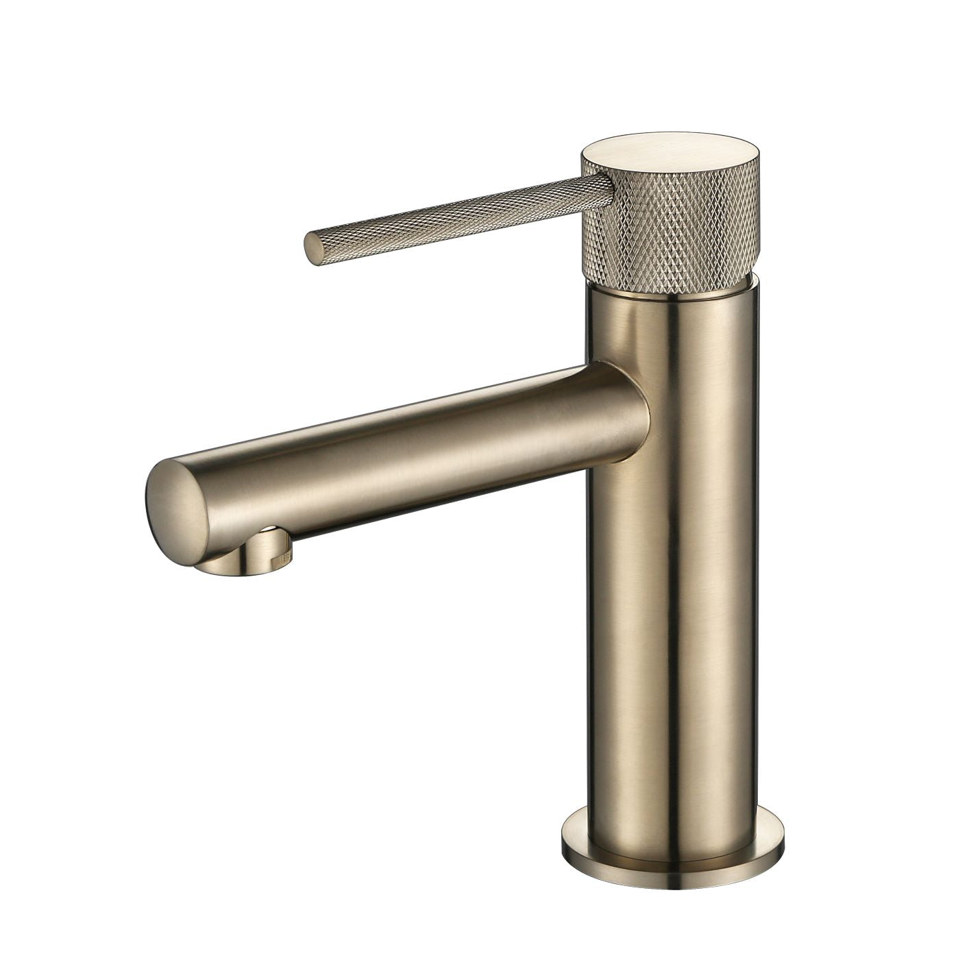 Modern National Star Mini Basin Mixer with Knurled Handle - Warm Brushed Nickel — STRM001BN+STRM001BN-H2