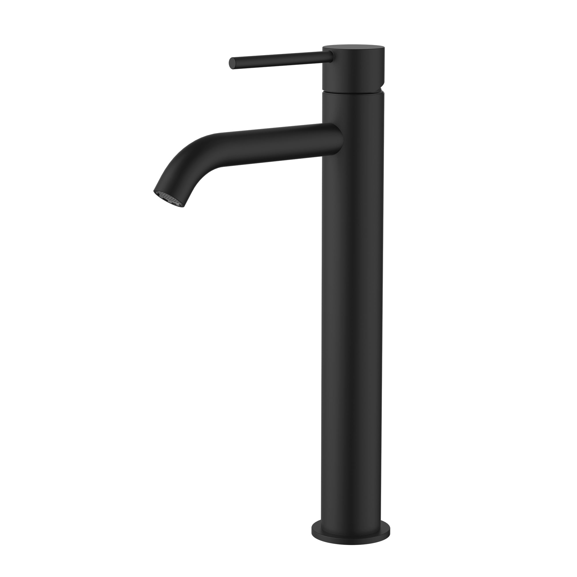 Modern National Star Mini Tall Basin Mixer Curved Spout - Matte Black — STRM002-1BK