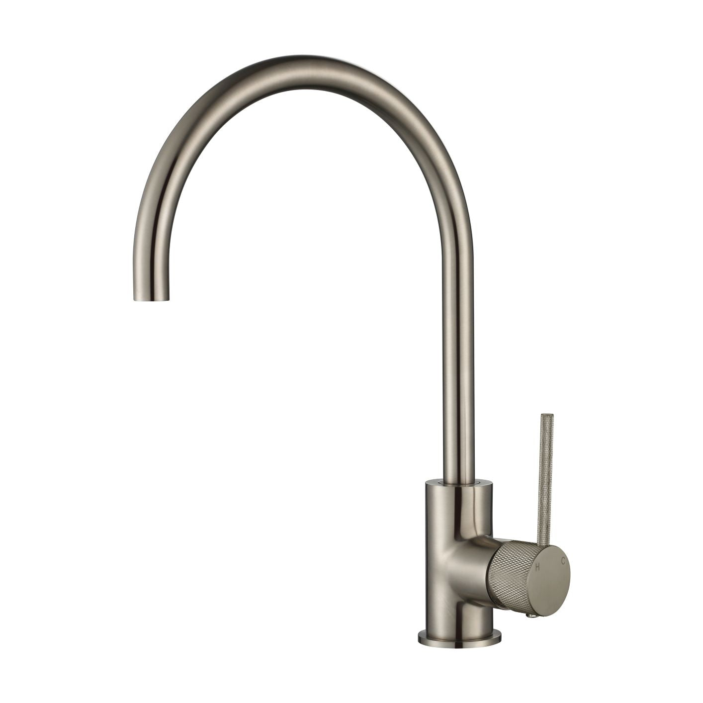 Modern National Star Mini Kitchen Mixer with Knurled Handle - Warm Brushed Nickel — STRM004BN+STRM004BN-H2