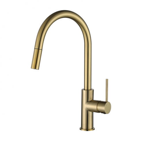 Modern National Star Mini Pull-Out Kitchen Mixer - PVD Brushed Gold (Brushed Bronze)