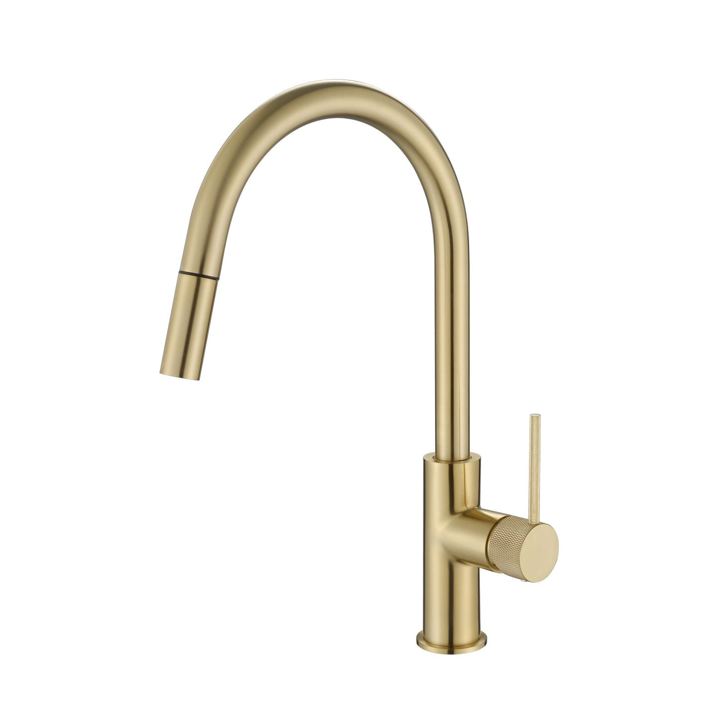 Modern National Star Mini Pull-Out Kitchen Mixer with Knurled Handle - Brushed Gold (Brushed Bronze) — STRM005BM+STRM004BM-H2