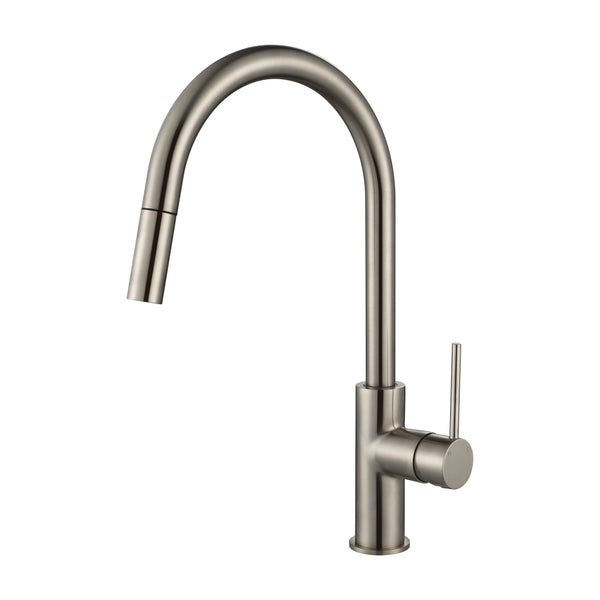 Modern National Star Mini Pull-Out Kitchen Mixer - Warm Brushed Nickel