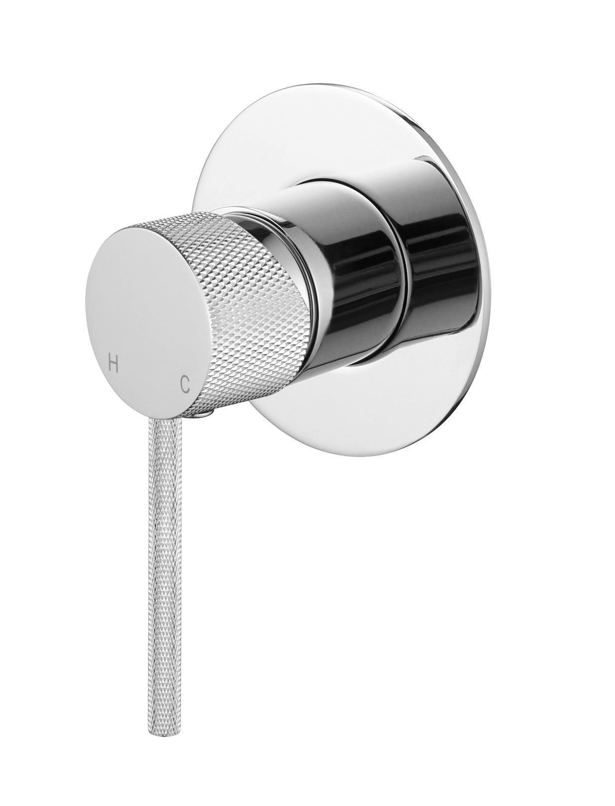 Modern National Star Mini Shower Mixer with Knurled Handle - Chrome — STRM008+STRM008-H2