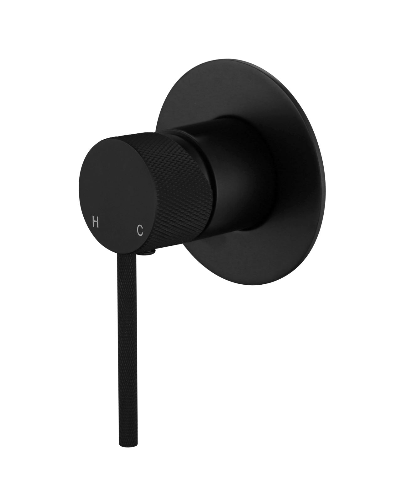 Modern National Star Mini Shower Mixer with Knurled Handle - Matte Black — STRM008BK+STRM008BK-H2