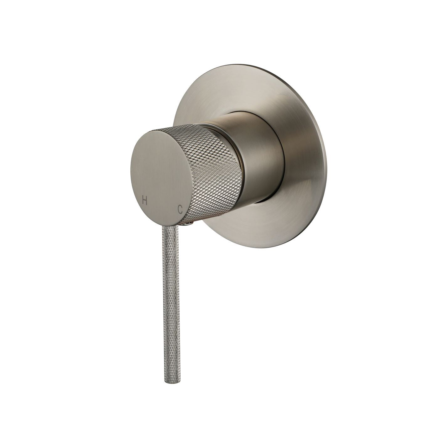 Modern National Star Mini Shower Mixer with Knurled Handle - Warm Brushed Nickel — STRM008BN+STRM008BN-H2