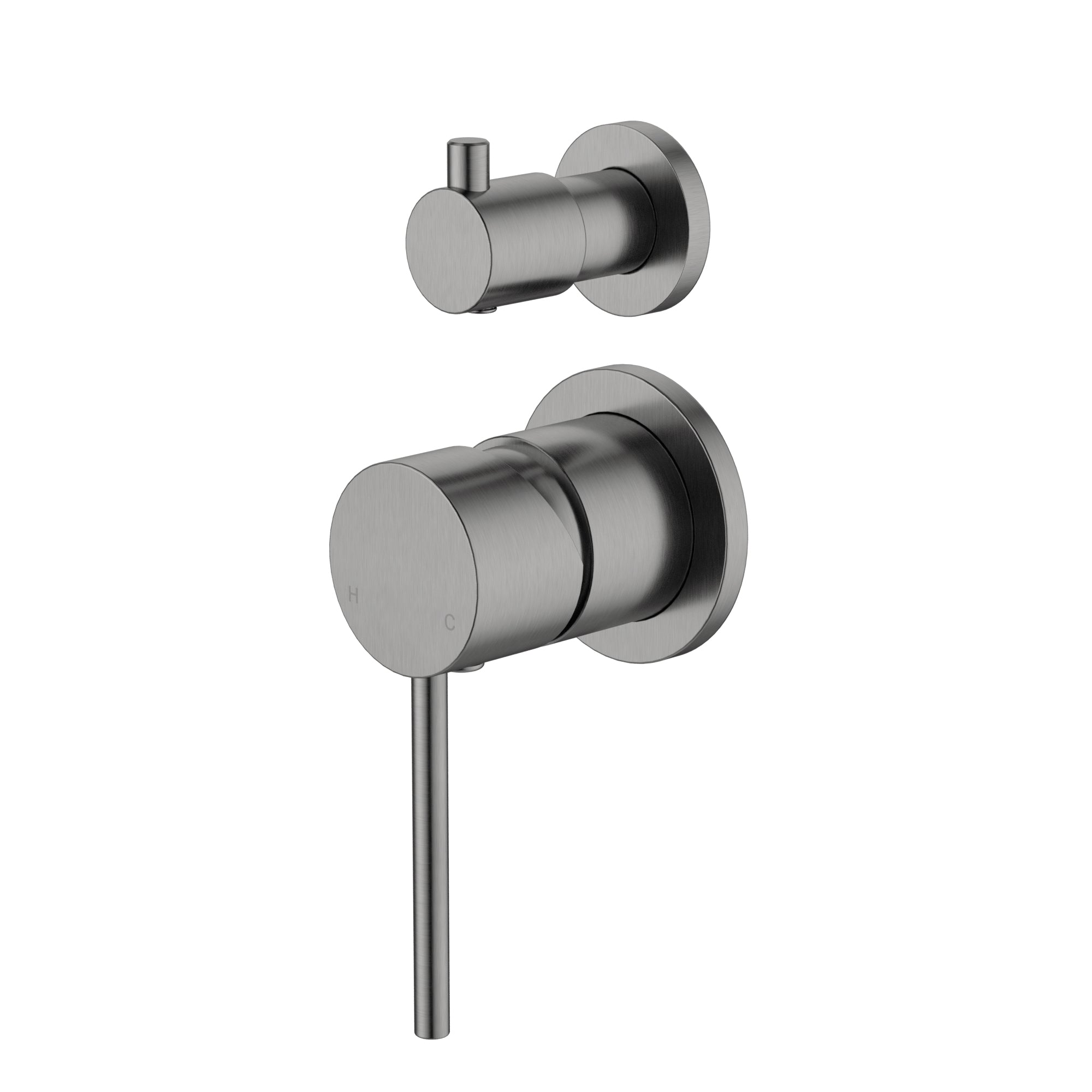 Modern National Star Mini Shower Diverter Mixer Small Backplate - Gunmetal — STRM009-1GM