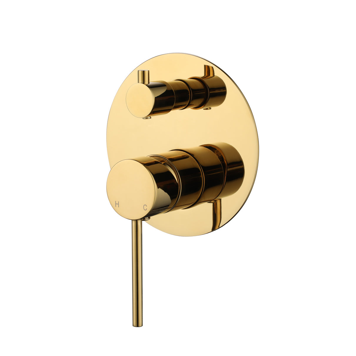 Modern National Star Mini Shower Diverter Mixer - Polished Gold (Polished Brass) — STRM009PB