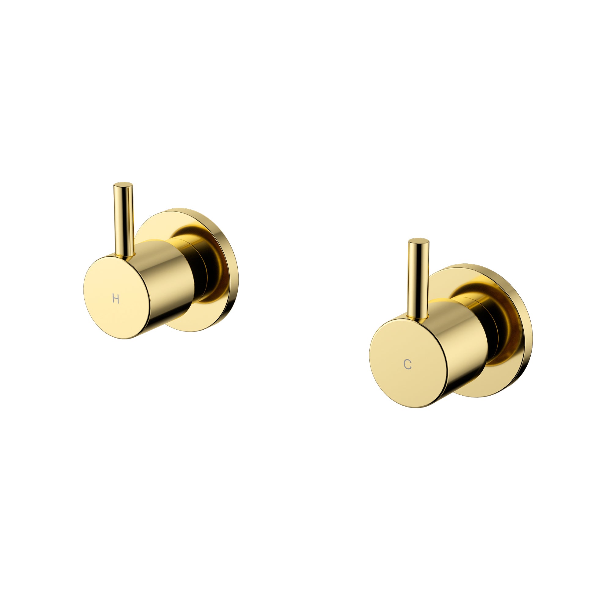 Modern National Star Mini Wall Top Assemblies - Polished Gold (Polished Brass) — STRM017PB
