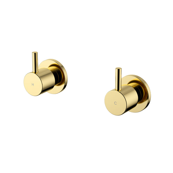 Modern National Star Mini Wall Top Assemblies - Polished Gold (Polished Brass)