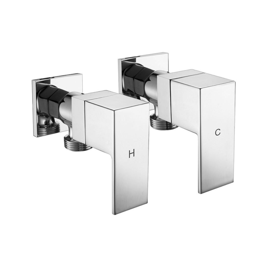 Modern National Washing Machine Stops 1/4 Turn - Chrome — WMS018-4