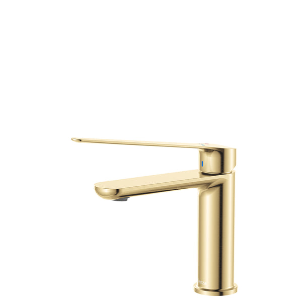 Fienza Empire Care Cold Start Basin Mixer - Brushed Gold (Urban Brass)