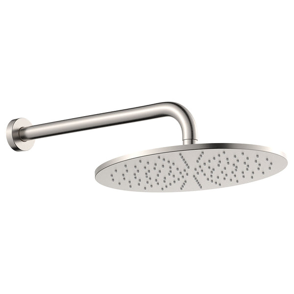 Fienza Empire Slim Shower Head and Arm Set - Brushed Nickel