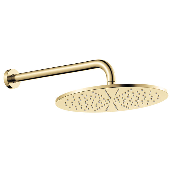 Fienza Empire Slim Shower Head and Arm Set - Brushed Gold (Urban Brass)