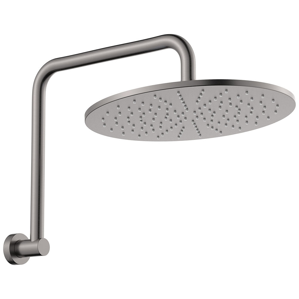 Empire Slim Gooseneck Shower Arm Set, Gun Metal