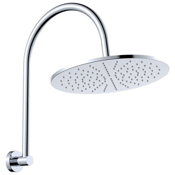 Fienza Empire Slim Curved Shower Head and Arm Set - Chrome