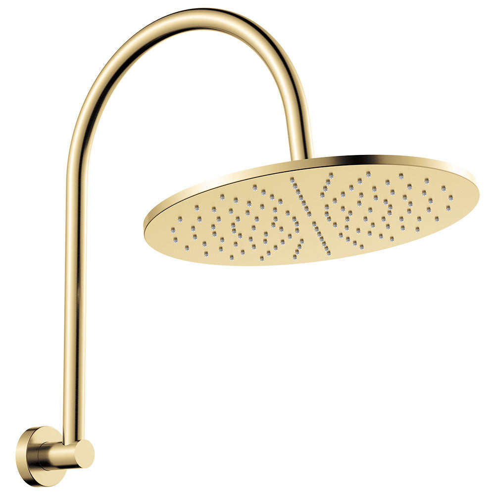 Empire Slim Curved Shower Arm Set, Urban Brass